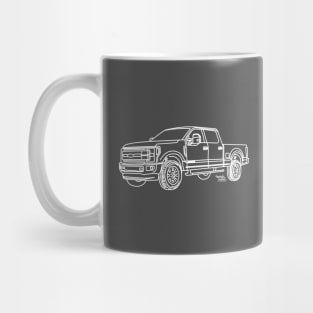 Ford F250 Super Duty - car line art Mug